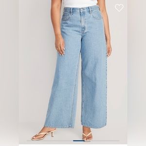 Old Navy Extra High-Rise Baggy Wide Leg Jeans 16p